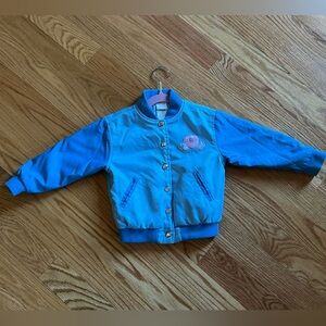 EUC Disney Store Cinderella Letterman Jacket Girls Embroidered Size XS 4